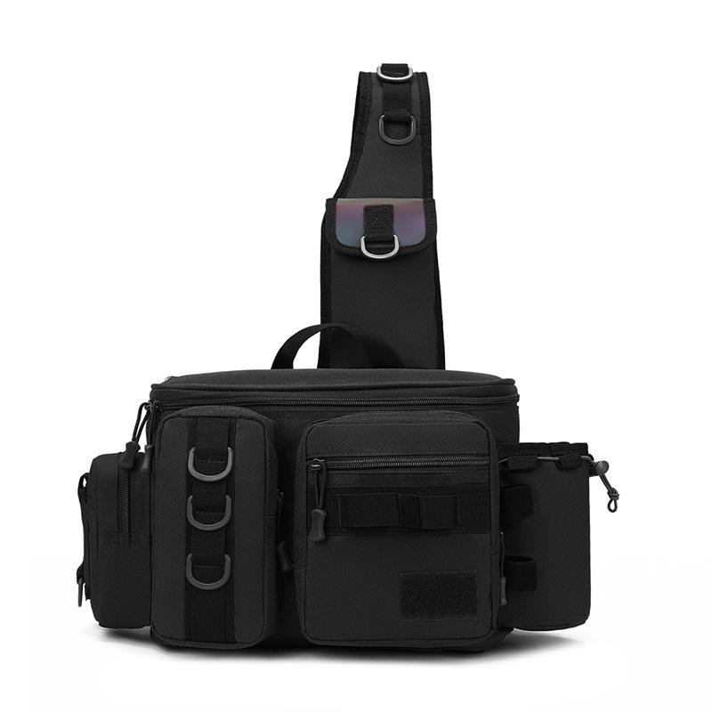 Многофункциональная камуфляжная рыболовная сумка 2023 года: Ношение на одном плече, через плечо или на поясе с держателем для удилища