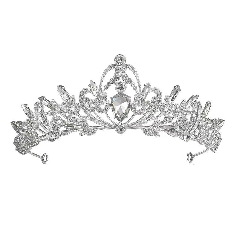 Bridal Headwear Gold-Colour Women'S Full Of Classical Temperament Wedding Crown Girl Birthday Dazzling Tiaras