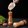 6inch Manual Pepper Grinder Rubber Wood Acrylic Ceramic Core Freshly Ground Pepper Seasoning Grinding Bottle
