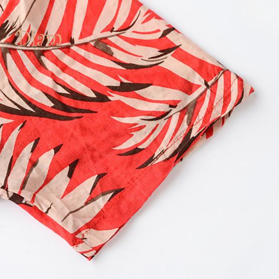 Daydreamer Мужская рубашка с лацканами и принтом листьев, легкая гавайская рубашка с короткими рукавами и пуговицами для клуба