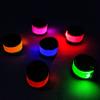 6Pcs LED Light Up Clap Wristband Glow In The Dark Clap Bracelet Running Arm Band Night Safety Cycling Walking Reflective Strips 3 Modes Wrist Light