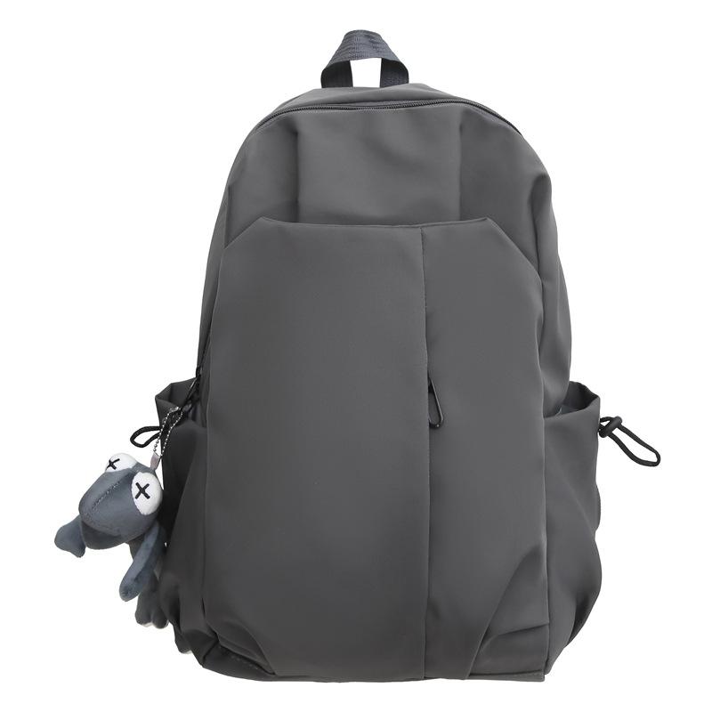 Рюкзак Простой однотонный рюкзак для студентов кампуса Школьный рюкзак