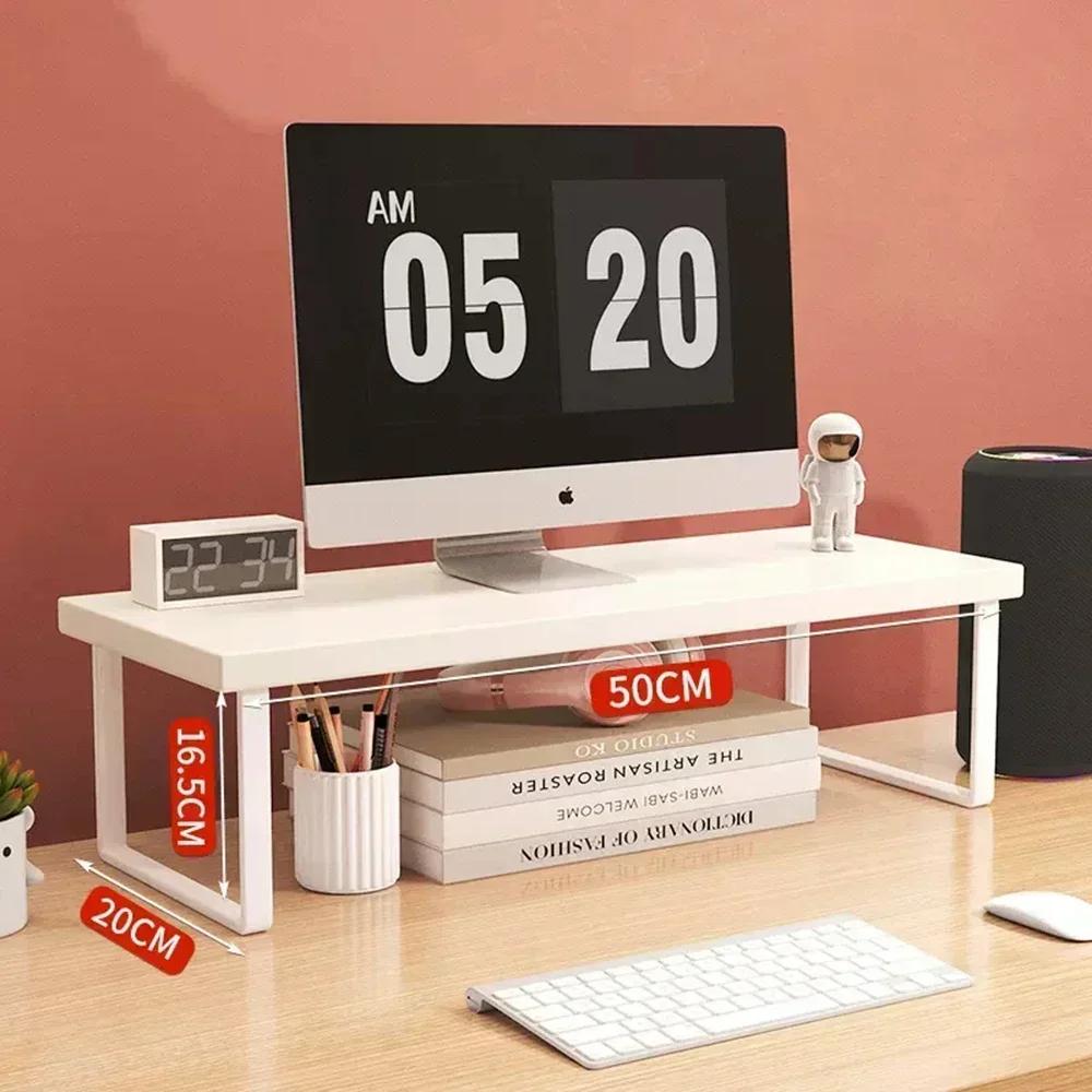 Офисная подставка для настольного компьютера, кронштейн для стойки, приподнятая полка, монитор для ноутбука, деревянный стол, держатели для домашнего хранения, хозяйственные принадлежности