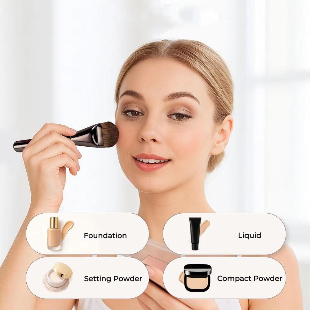 2Pcs Soft Bristle Foundation Makeup Brushes Wide Tongue-shaped Face Makeup Tool Makeup Application