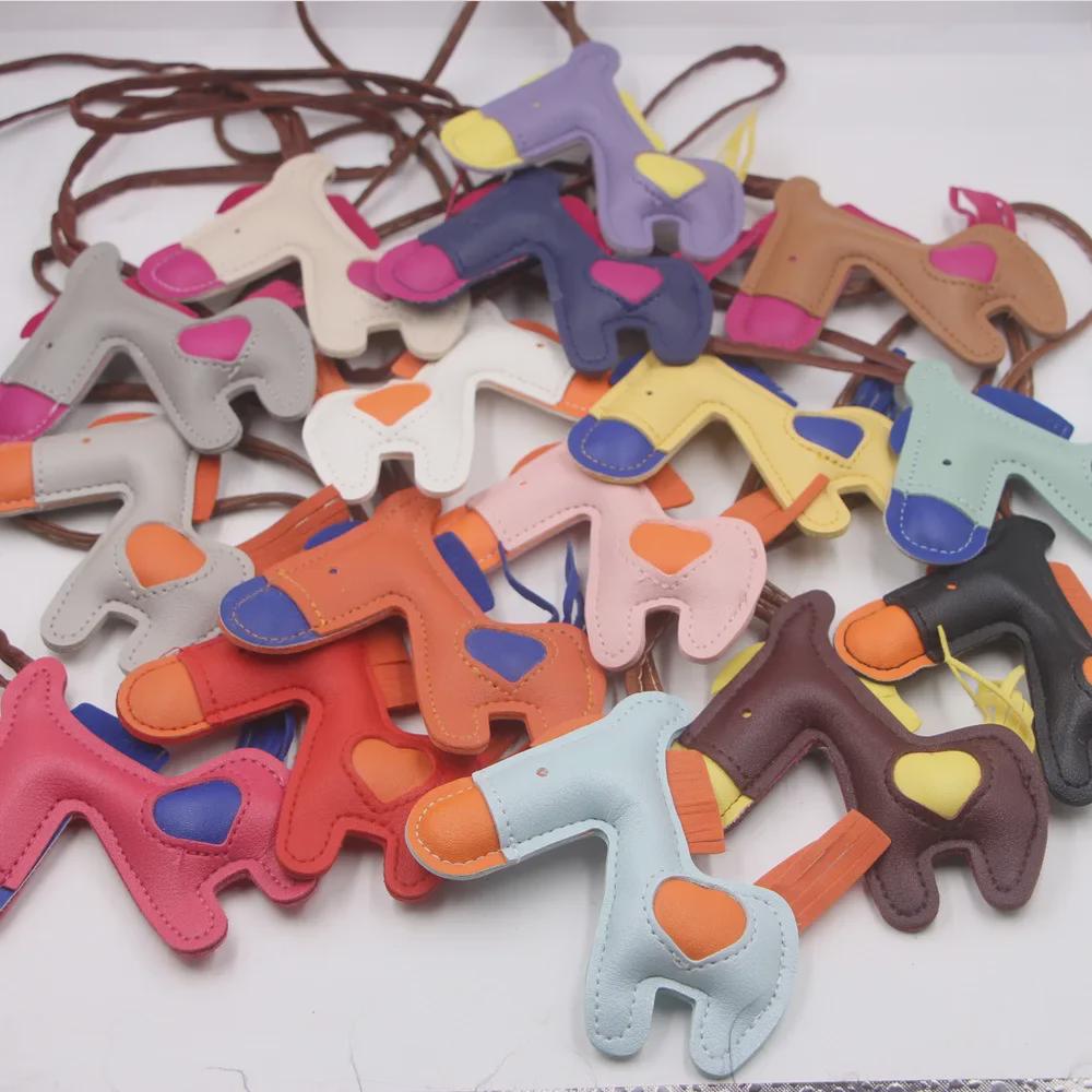 Модный маленький ослик кожаный шнурок для рюкзака и кулон на сумку