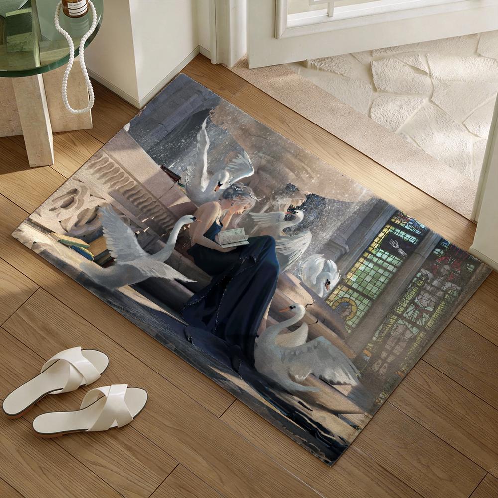 Sexy girl game Ghost Blade Anime Floor Mat Soft Flannel Non-Slip Door Mat - Thickened Rug for Living Room Home Decor