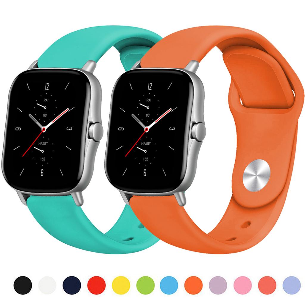 20 мм/22 мм ремешки для часов для Amazfit GTS 4/3/2/2e/Mini/GTR 42 мм/GTR 4/3 Pro Силиконовый браслет Amazfit helio/balance 2 bip 5 6 ремешок