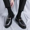 Лакированные кожаные мужские туфли с толстой подошвой, увеличивающие рост, стильные, модные, для вечеринок на открытом воздухе, для парикмахеров, для ночных клубов, мокасины