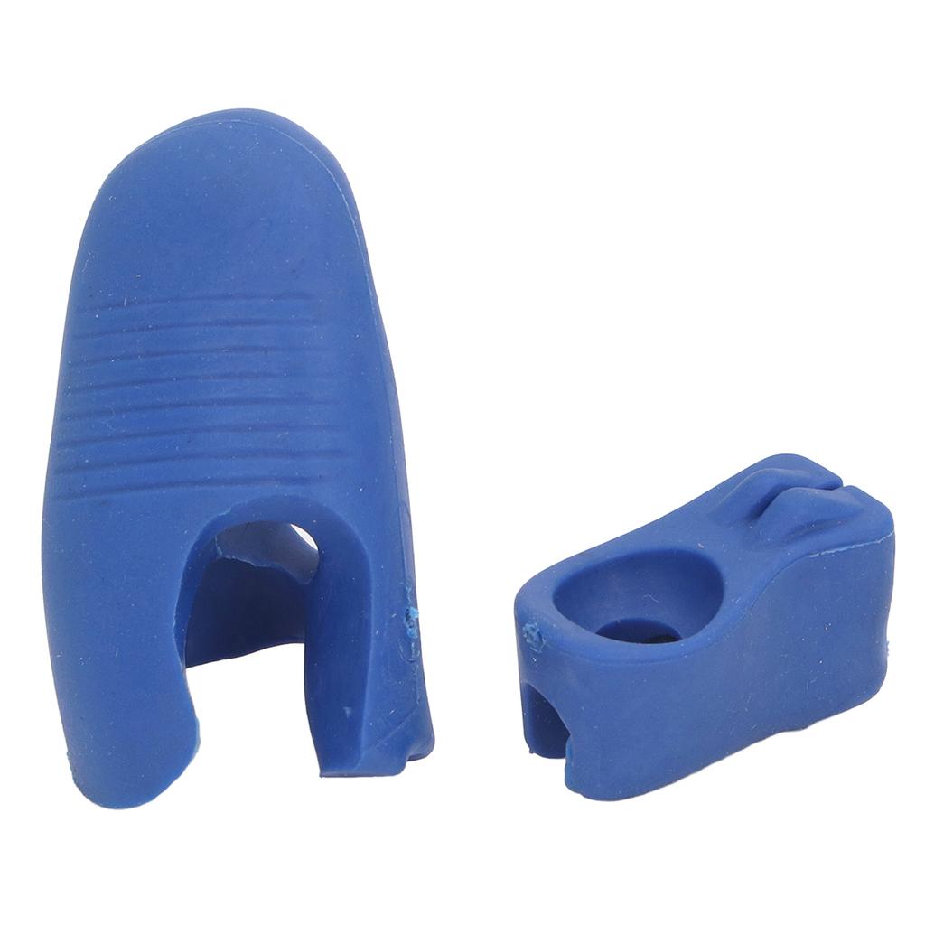 2 Pcs Violin Bow Grip Corrector Soft Reusable Silicone Violin Viola Bow Hold Teaching Aid Blue