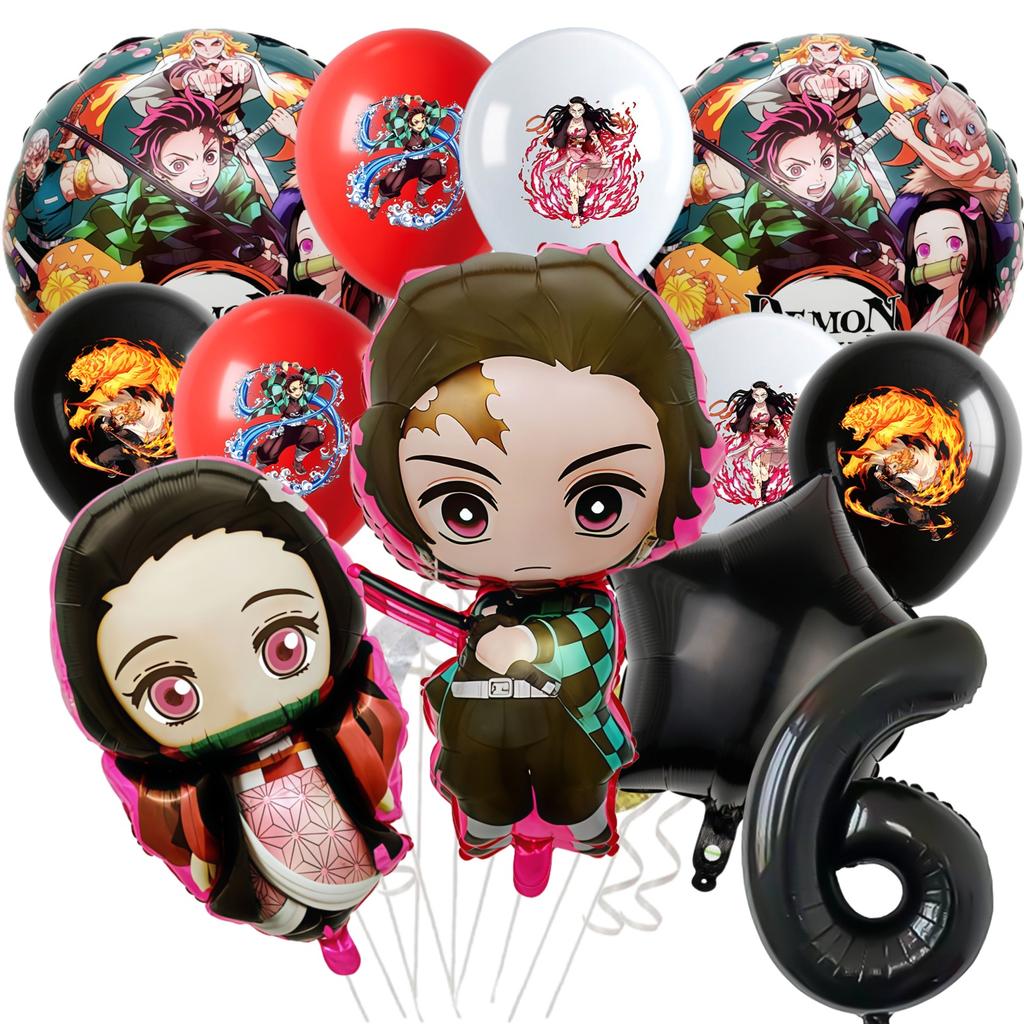 Anime Demon Birthday Party Decoration Disposable Tableware Plate Tablecloth Cup Napkin Baby Shower kids Party Favors Supplies