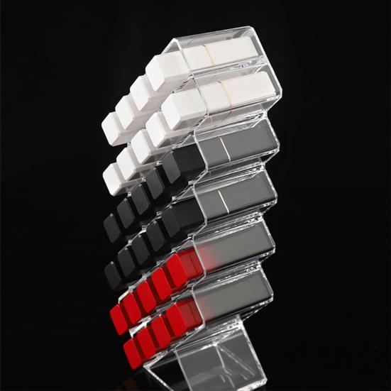 Складной органайзер для помад 16 или 28 отделений Держатель для помад Прозрачная акриловая башня для помад Стенд для хранения блесков для губ для туалетного столика