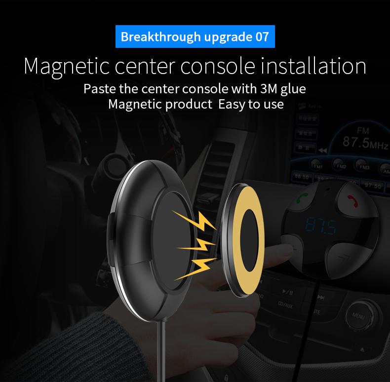 Bluetooth FM-передатчик Беспроводной автомобильный приемник AUX Комплект MP3-аудиоплеер Громкая связь Адаптер-динамик