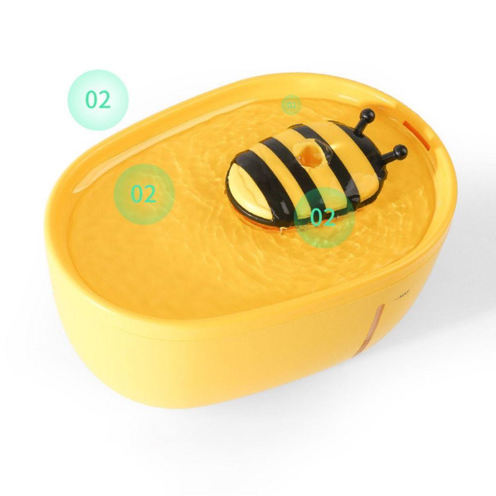 Ультратихая поилка для домашних животных 2 л, автоматический водопад для кошек, диспенсер для воды с пчелой для щенков и кошек