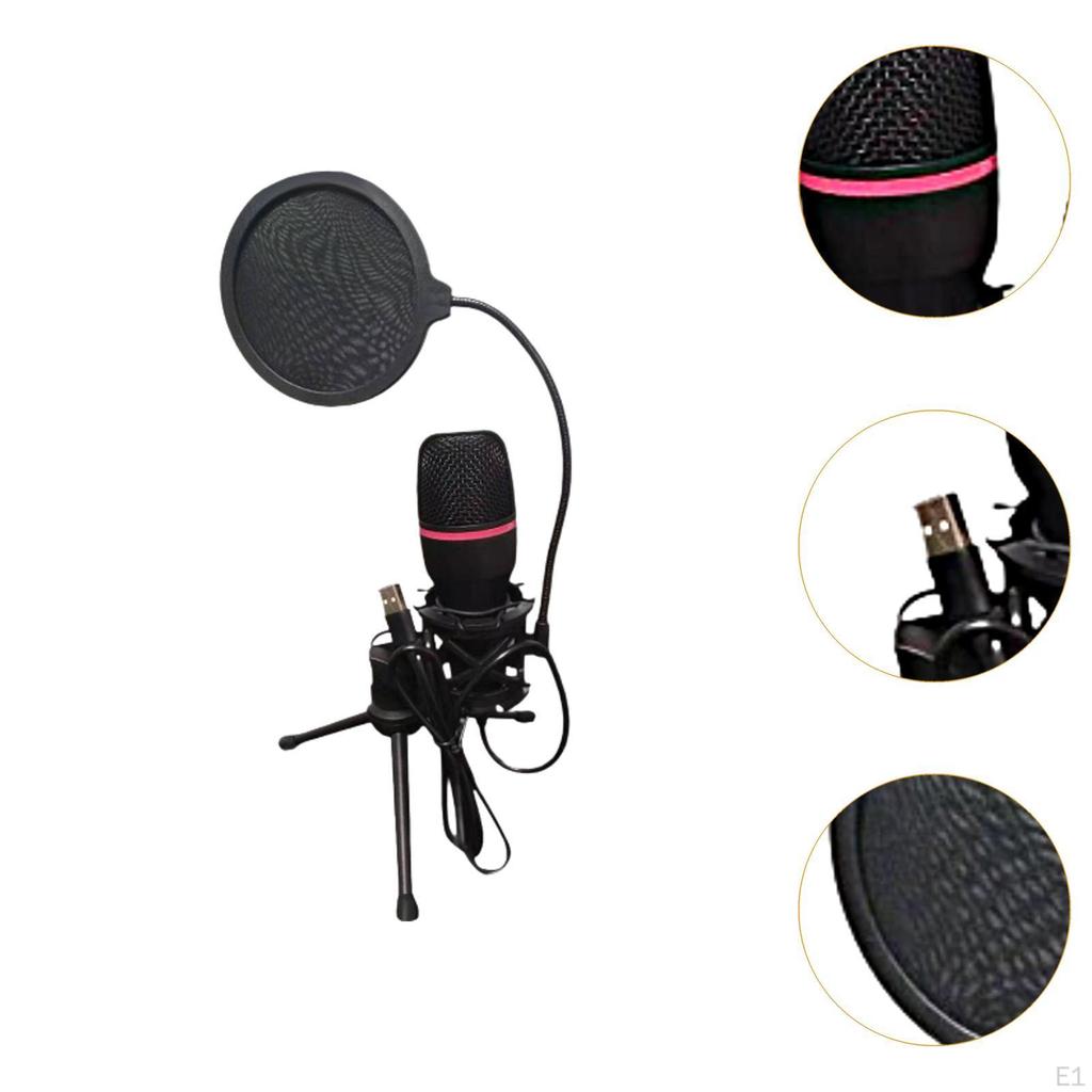 USB Microphone Studio Mic for Home Recording Live Performance Broadcasting
