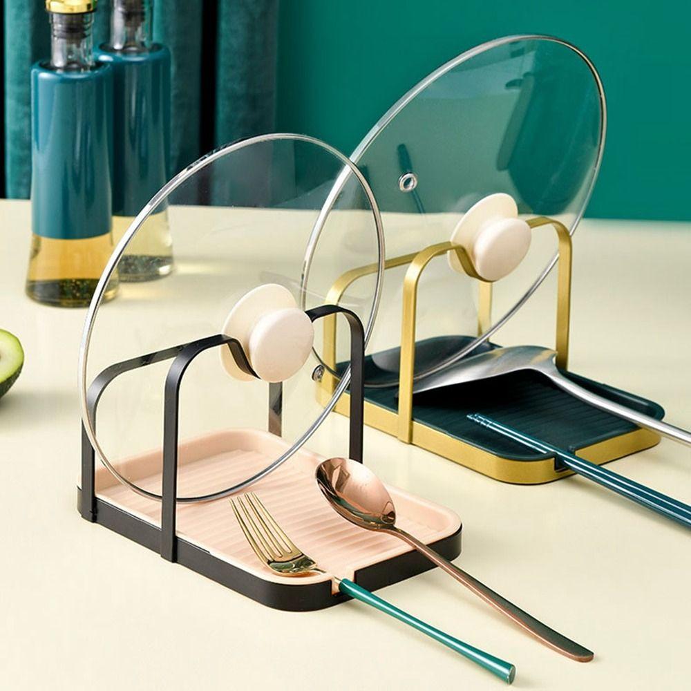 Removable Pot Lid Holder Quick Drainage Cutting Board Rack Shovel Spoon Rest Kitchen