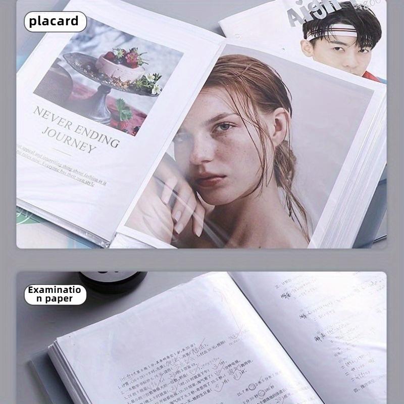 Папка-органайзер А4 с 60 карманами - Водонепроницаемый ПП органайзер для документов для контрольных работ и семейных записей