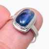 Натуральный голубой кианит, драгоценный камень, ручная работа, серебро 925 пробы, кольцо, размер 7 Z7K96
