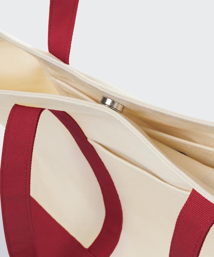 Musinsa Standard Daily Canvas Tote Bag [Ivory/Red]