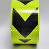 PVC 10cm*10m Arrow Printing Reflective Conspicuous Tapes Fluorescent Yellow-Black Waterproof Reflectors Stickers Strip For Truck