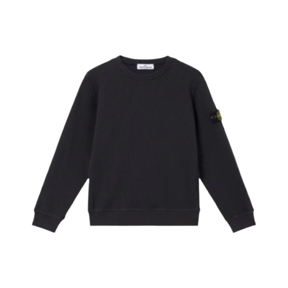 STONE ISLAND Однотонная футболка с длинным рукавом для детей Синяя K1S166100006S0044-V0020