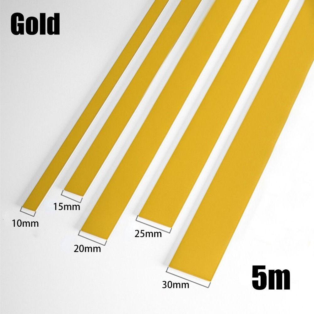 5M Mirror Wall Sticker Gold Decorative Lines Strip New Wall Ceiling Edge Strip  Living Room Decor