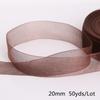 Satin Edge Sheer Organza Ribbon Bow Craft 20mm Chiffon Roll Sewing Fabric Accessorie Gift Wrap