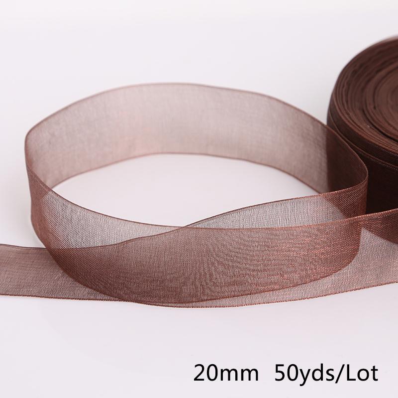 Satin Edge Sheer Organza Ribbon Bow Craft 20mm Chiffon Roll Sewing Fabric Accessorie Gift Wrap