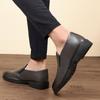 Fashion Spring New Versatile Black Men's Loafers Fashionable Men's Business Dress Shoes Lightweight Low Top Shoes Commuting Daily Shoes