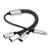 Разветвитель USB C (папа) на 2/3 USB C (мама) Кабели-конвертеры Несколько хабов Порт USB C Хаб Зарядное устройство Адаптер для разделения питания 11,81 дюйма
