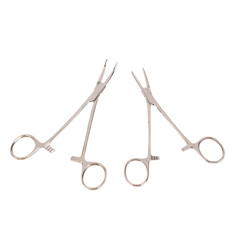 12.5/14/16/18 см Изогнутоносые/Прямые Изогнутые Ножницы-Пинцеты из Нержавеющей Стали с Блокировкой, Зажимные Пинцеты, Гемостатические Зажимы