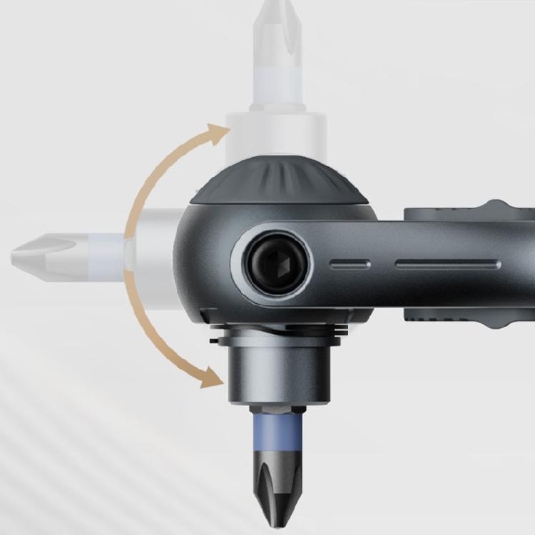 Ergonomic Compact Ratcheting Screwdriver Kit 40 in 1 Bit 180 Rotating Head Ergonomic Grip for Mechanics Vehicle Repair