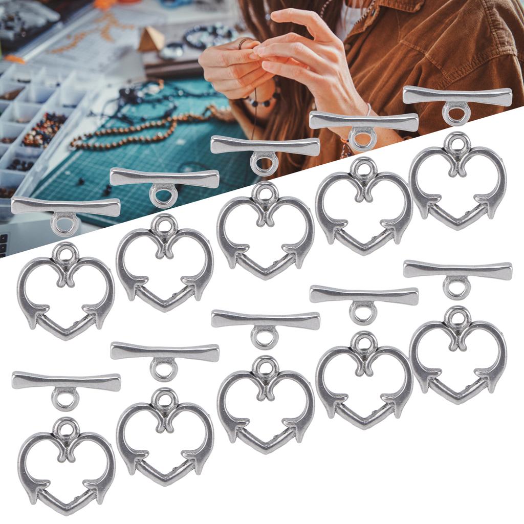 Hrt Shaped OT Toggle Buckle, Stainless Steel Jewelry Clasps for