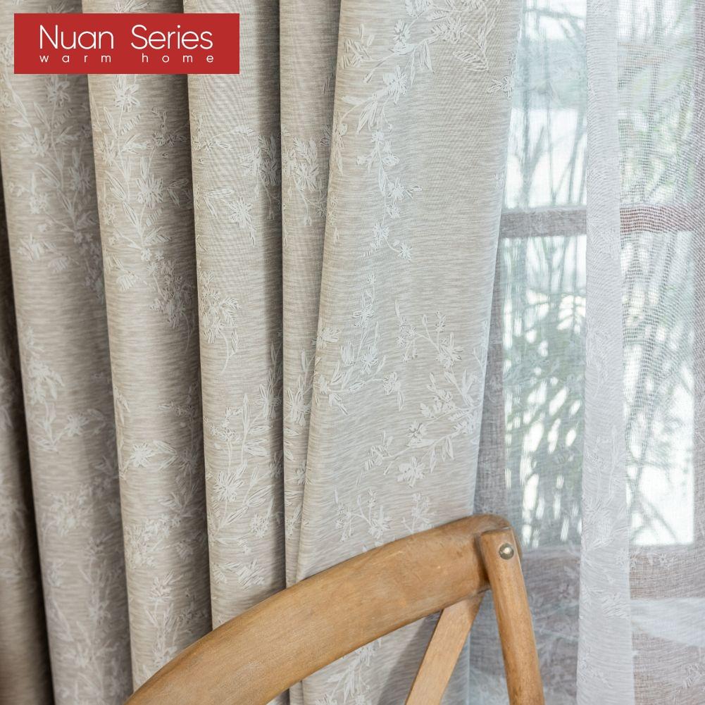 1 шт. Серия Nuan Легкие роскошные Ретро Однотонные Серые Полностью Блэкаут Шторы для Спальни Гостиной Балкона Окна для Домашнего Декора