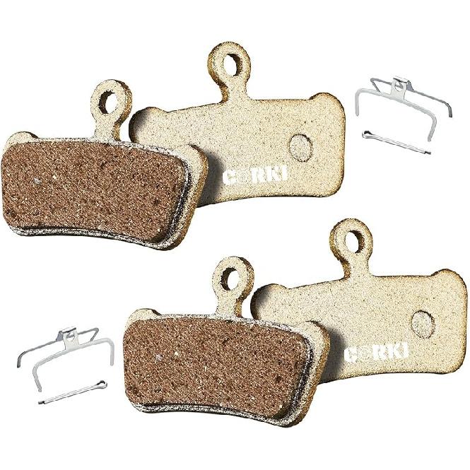2 Pairs Bicycle Disc Brake Pads for Sram Guide RSC Avid XO Elixir 7 9 Trail 4 Piston MTB Disc Brakes (Resin,Semi-Metallic,Sintered Metal)