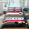 Главная Жизнь Роскошь 3D Хоккейный инвентарь Постельное белье Пододеяльник Наволочка Детский Постельное белье Размеры Queen и King EU/US/AU/UK