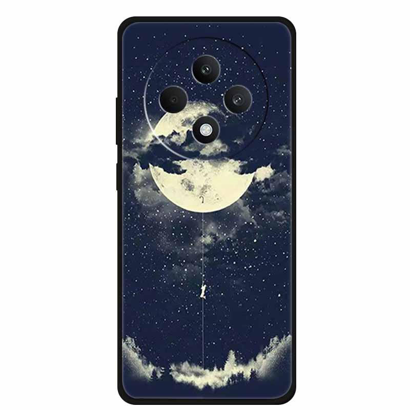 Phone Case For OPPO Reno12 F 4G/5G Cover Black Silicone TPU Soft Painted Tiger Coque For OPPO Reno 12F 4G/5G Global Bumper Shell