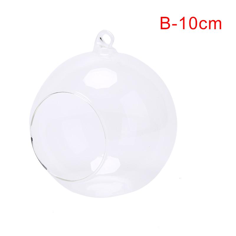 Прочный модный прозрачный стеклянный шар ваза пейзажный стеклянный контейнер мясистый подвесной контейнер для цветочного горшка