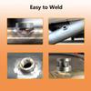 O2 Oxygen Sensor Bung And Plug 304 Stainless Steel M18-1.5,Oxygen Sensor Bung Stepped Style With Plug, Suppied By Hohnnyreet (2, Silver, M18 X 1.5)