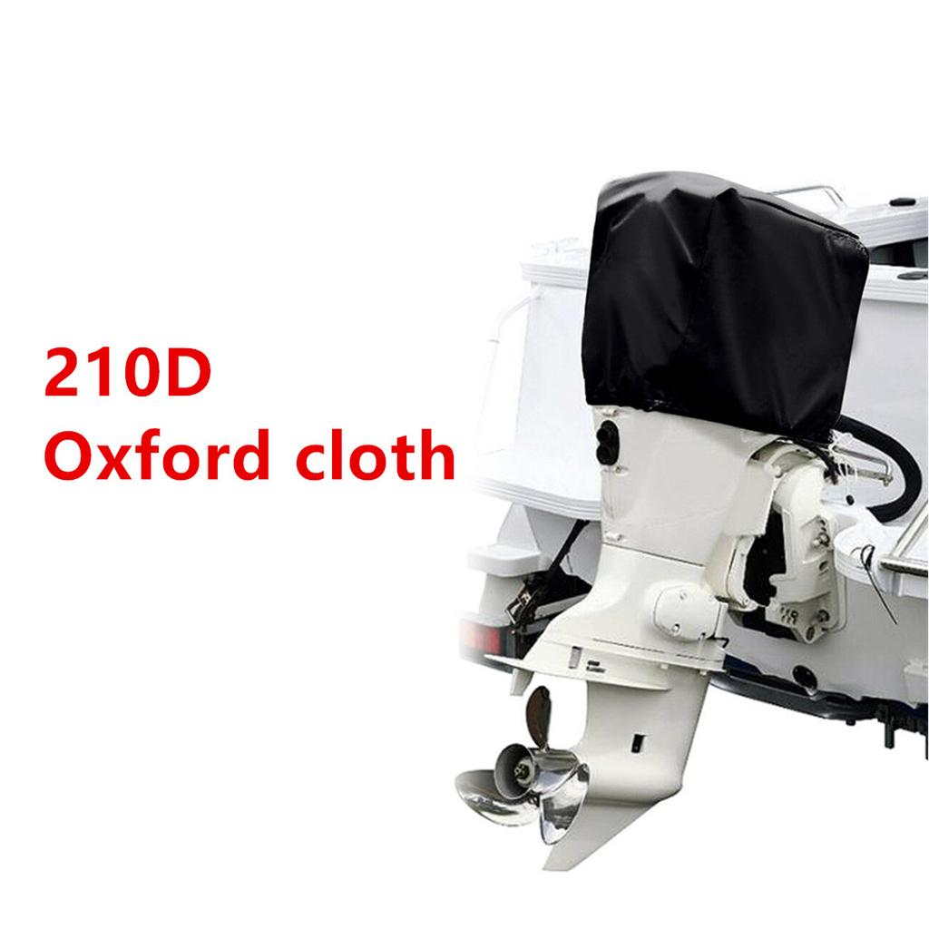 1pc Black 60 To 100 HP Boat Outboard Motor Engine Cover Oxford Cloth Waterproof