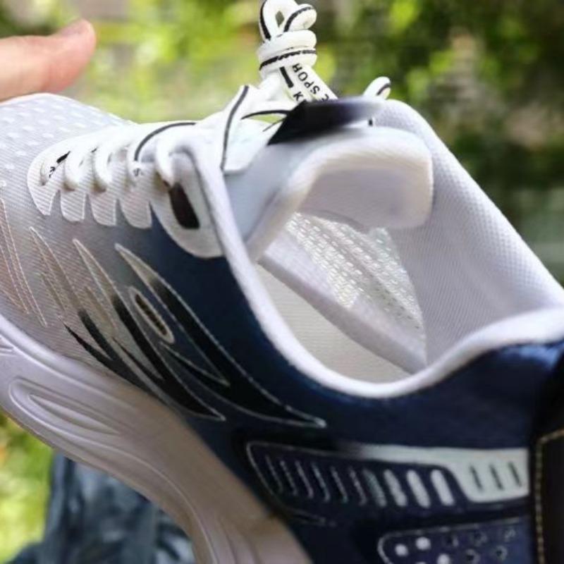 Летние Новые Мужские Спортивные Кроссовки для Бега с Воздушной Подушкой Тренд Мужские Сетчатые Дышащие Нескользящие Кроссовки Повседневная Теннисная Обувь Студенческие Тренировочные Кроссовки