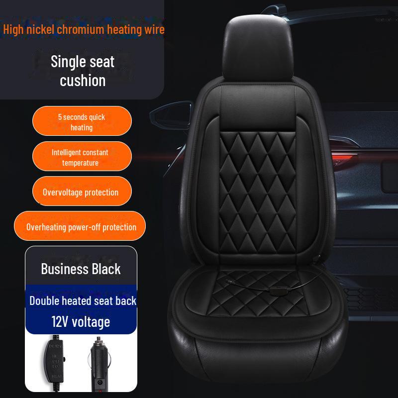 Winter Car Seat Heating Pad: Thick and Adjustable Back Support for a Warm Interior