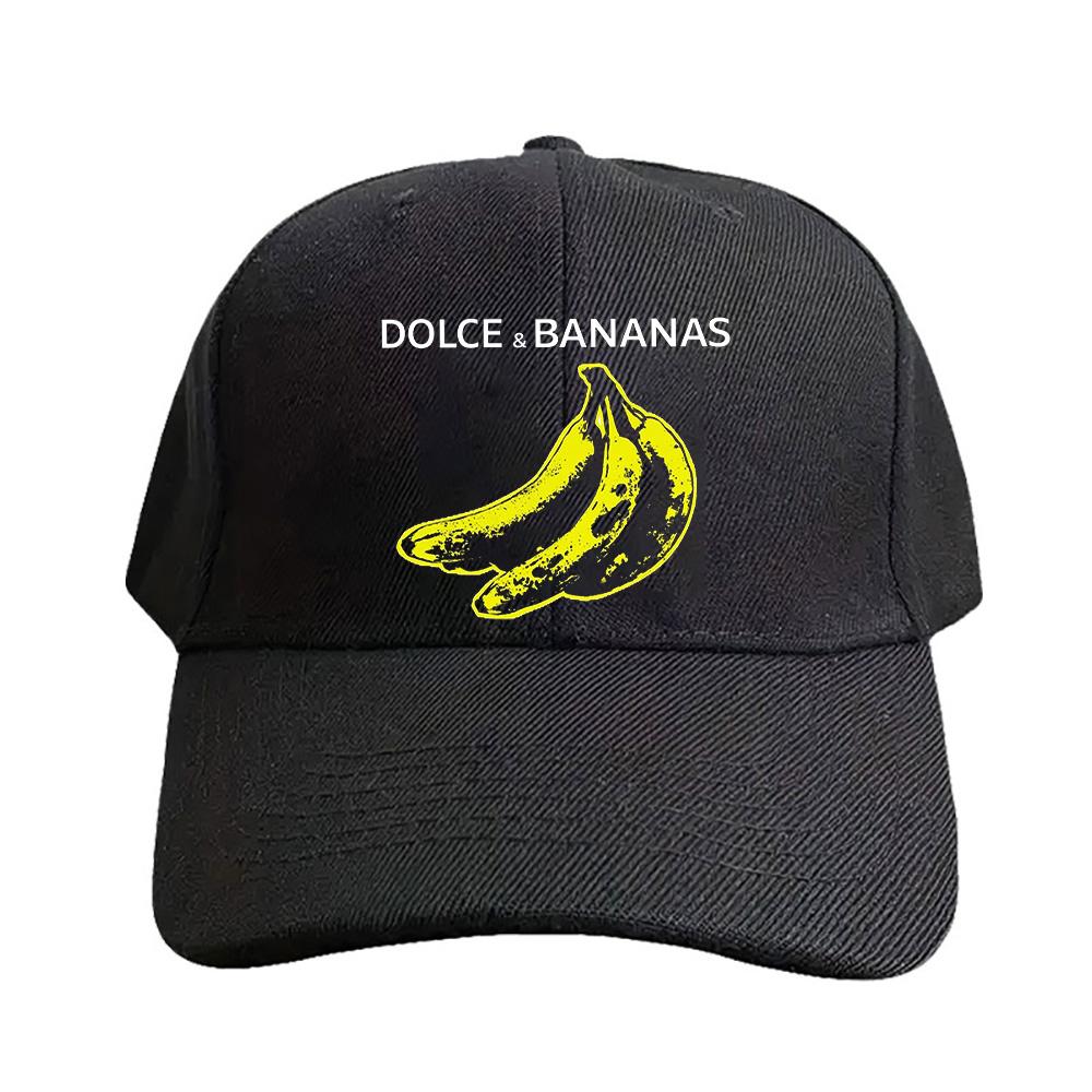 Dolce And Bananas Летняя Женская Мужская Взрослая Кепка с Козырьком Модная Повседневная Регулируемая Печатная Бейсболка Смешная Кепка Папы Тракер