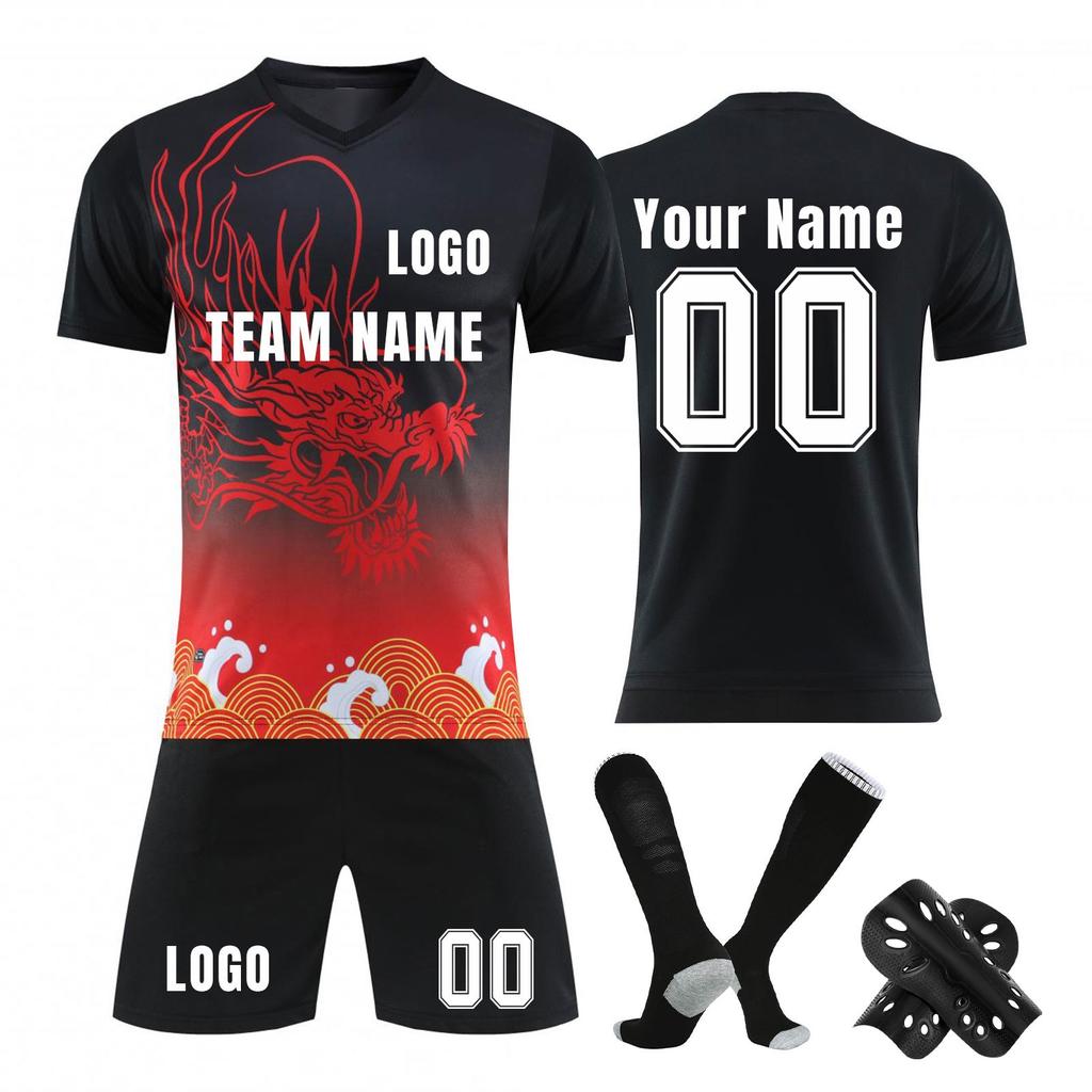 Personalised Shirts Kit Mens Girls With Name Number Custom Football Jerseys For Boys Training Suit