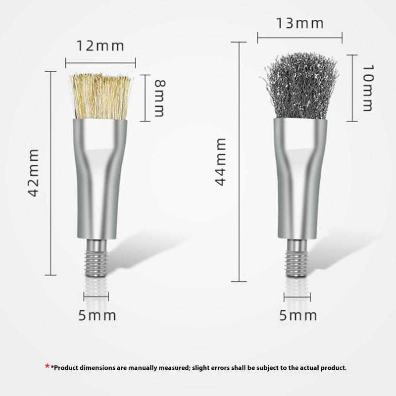 Reinforced Wire Brush Set with Anti Static Handle Professional Mobile Oxidation Removal Tool for Circuit Board Repair
