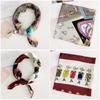 Gifts Elegant Small Vintage Square Scarf Hair Tie Band Head Neck Silk Feel Satin