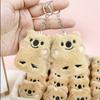 Stylish Plush Bear Keychain Decorations Cartoon Animal Squeaked Pendant Ornament Birthday Gift Keychain