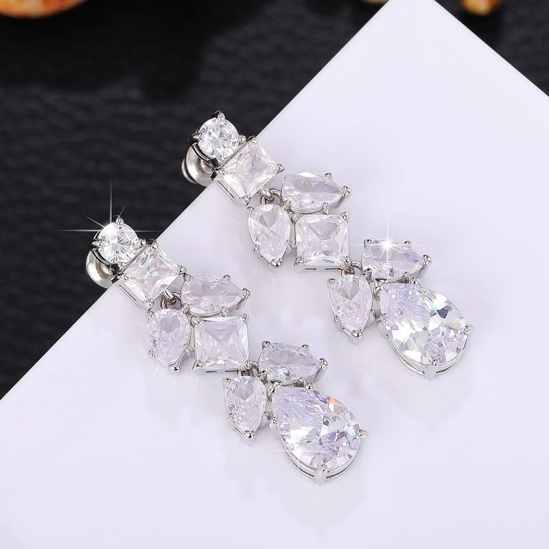 Lindon модные серьги-капли из медного сплава с цирконом для женщин, подарки на свадьбу