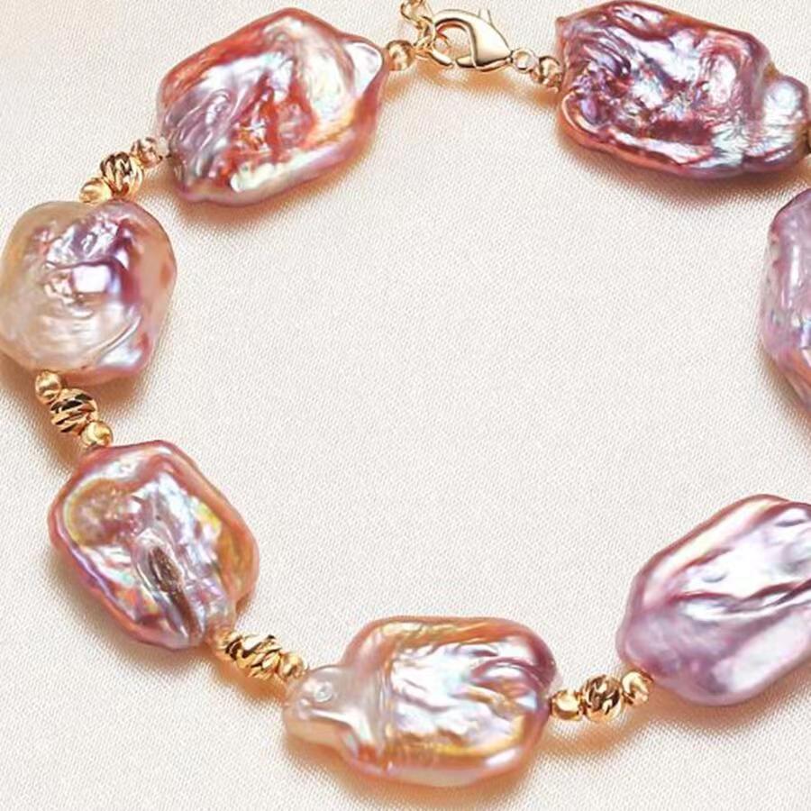 Барочный жемчужный браслет Необычный жемчужный браслет Красочный ретро-персона