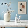 Nordic Style Decoration 3D Printed Reading Man Statue, Abstract Book Head Sculpture, Desktop Phone Stand Creative Desk Decor, Holder for Home