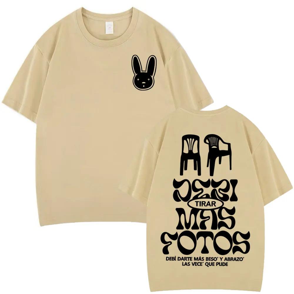 Т-shirt с мерчем рэпера Bad Bunny Тур 2026 Мужская Женская Модная Одежда Y2k Хип-хоп Футболки С коротким рукавом Повседневные Винтажные Футболки